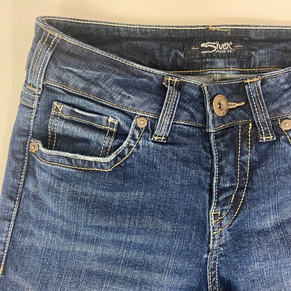 Silver Suki Straight Jeans Women's Size 25 (25 x 34) Mid Rise Straight Leg - Picture 7 of 12